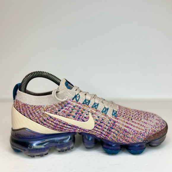 Nike Air Vapormax Flyknit 3 FK-3 Desert Sand/Vivid Purp Women’s Sz 7M AJ6910-007 - Picture 6 of 16